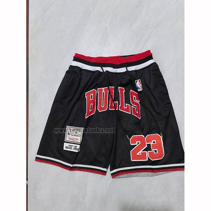 Pantalone Chicago Bulls Mitchell & Ness Just Don 1997-98 Negro